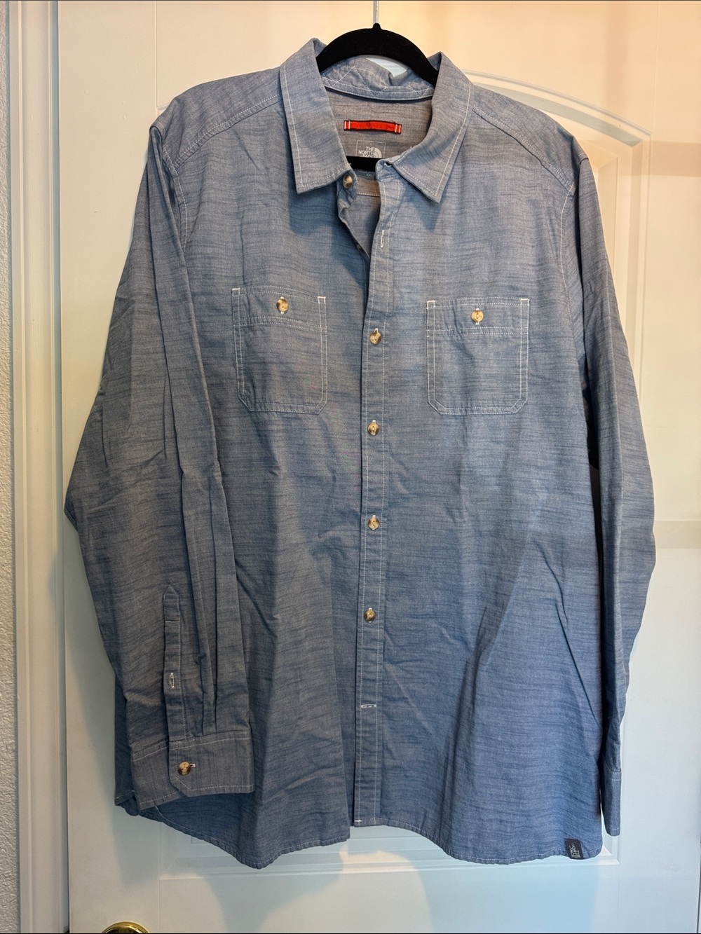 The North Face Light Blue Long-Sleeve Button-Up Shirt